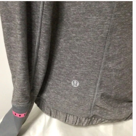 Lululemon Pace Pusher 1/2 Zip Sz 6 Heathered Slate/Slate - Picture 5 of 11